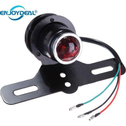 Super bright 12V Motorcycle Bulb Tail Light Motorbike Rear Light LED Brake License Plate Light W/ License Plate Bracket Freeship