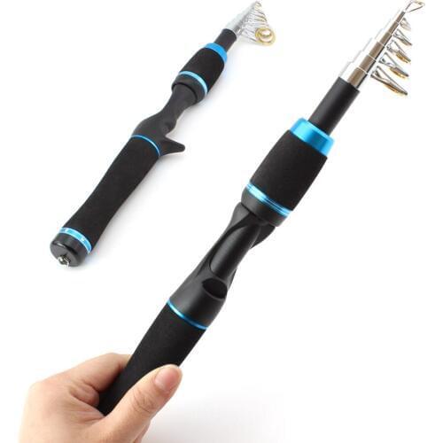 Ultra-short Telescopic Carbon Fishing Rod 1.65m Spinning Casting Fishing Portable Tackle Sea Rod fishing fish Child gift