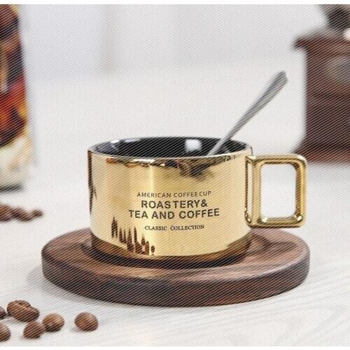 Vintage Espresso Coffee Set Italy Textured Coarse Pottery Matte Retro Cafe Cup Saucer Kit Drinkware Tasse Handgrip Mug EE50BD