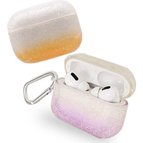 Cute Gradient Wireless Bluetooth Earphone Case For Apple AirPods1 / 2 pro 3 Headset Protective Luxury Hard PC Fashion cover
