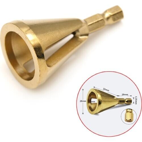 1PC CR12MOV Steel Deburring External Chamfer Tool Remove Burr Tools Drill Bit 28*33*18mm