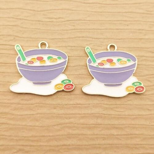 10pcs 20x23mm enamel porridge charm for jewelry making earring pendant bracelet necklace charms diy design charms