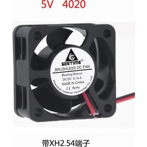 2pcs/lot air vent 40x40x20mm DC5V low noise dc brushless cooling fan 4020 5v dc mini cooling fan