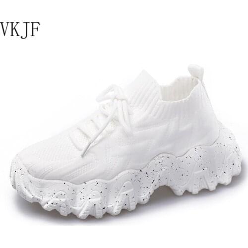 2021 Women Mesh Platform Sneaker Woman Autumn Sport Shoe Female Casual Vulcanized Ladies Plus Size Lace Up Breathable Footwear