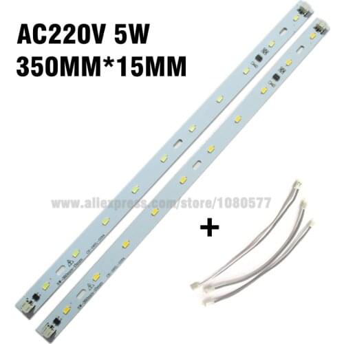 350mm*15mm 220V High Brightness 5w LED Tube Bar, Integrated IC Driver and 5730 Epistar Chip Light Source