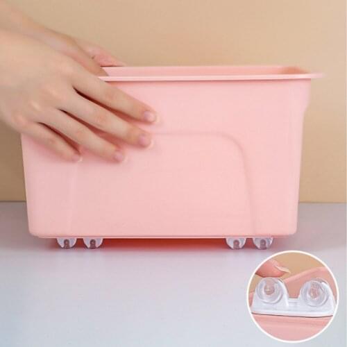 4 Pcs Adhesive Pulley Storage Box Pulley Trash Can Self-Adhesive Pulley Home No Scratches Box Wheels Brand New And High Quality