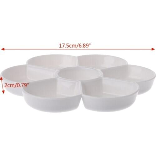 7 Holes Palette High Quality Acrylic Gouache Watercolor Paint Palette Plastic L4MD