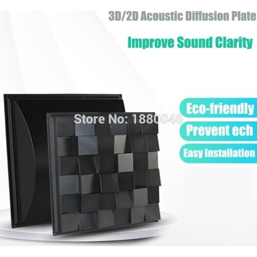 One box 10pcs Professional 3D ABS Plastic acoustic diffuser HIFI room movie theater recording studio sound-absorbing material