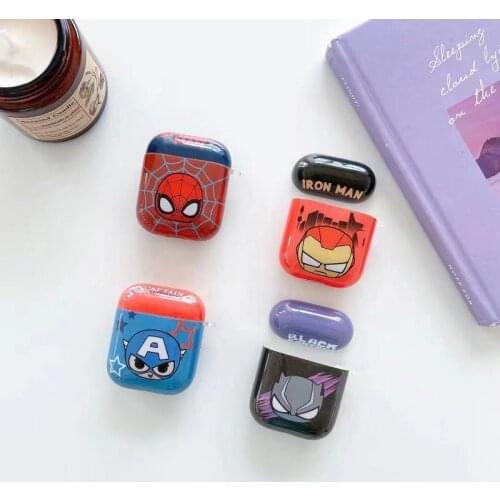 Marvel Cartoon Superman Iron Man Spiderman Earphone Wireless Protective Case for Apple Airpods Pro 1 2 3 Protective Case Gift