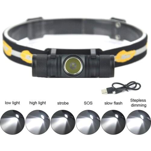 D10 3000lumens XM-L2 LED Headlamp USB Rechargeable Cycling Headlight 18650 Battery Head Torch Camping Fishing Flashlight