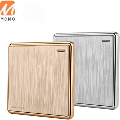 86mm*86mm home switch white/silver/gold 1gang 2gang 3gang 4gang light electric wall switch socket