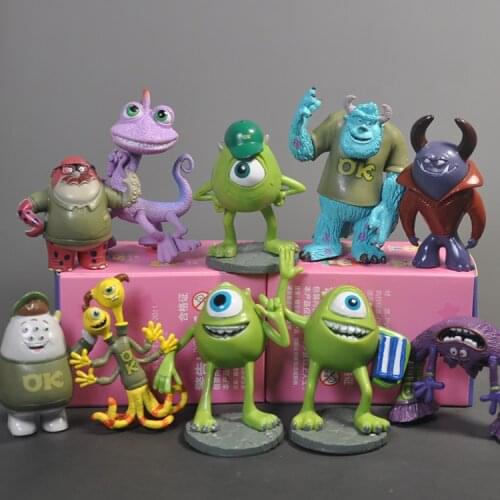 10pcs/lote Monsters University figure Childrens Toys movie figura Decoration birthday Model