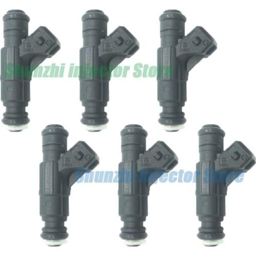 6pcs Fuel Injector Nozzle For Volkswagen Beetle Golf Jetta 1.8L 0280156061~06A906031BA good quality 0280156061~06A906031BA