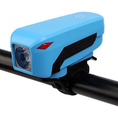 With Horn Usb Rechargeable Bike Light Led Bicycle Headlight Waterproof 5 Modes Easy Install for Adults Kids Cycling
