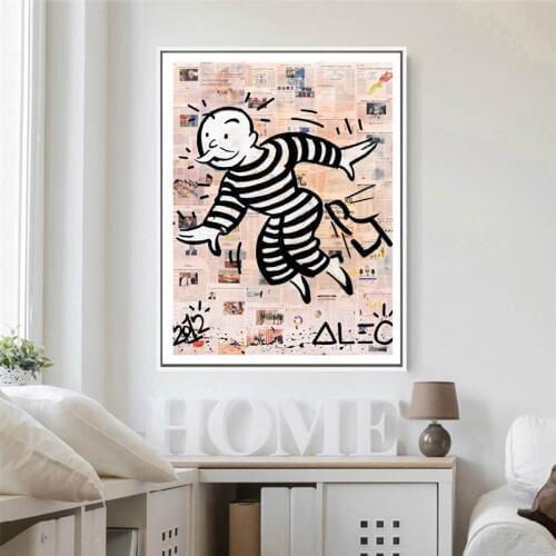 Alecor Monopolies Get Out Jail Canvas Painting Print Living Room Home Decor Modern Wall Art Oil Painting Poster Salon Pictures