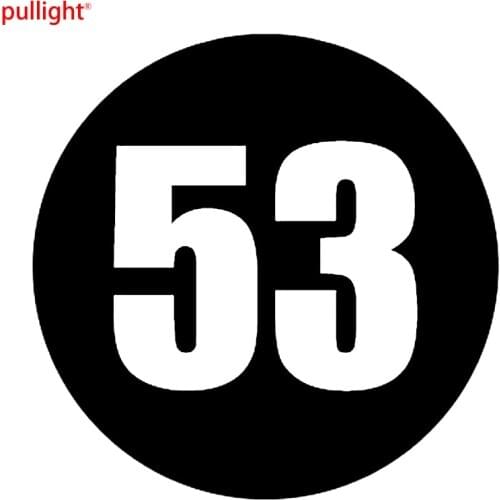 Track Car Roundels Number Circular Car Door Stickers Vinyl Circle Race Car Monochrome contour