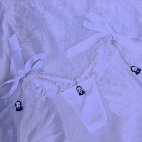 Skull panties Lace panties Lolita panties aesthetic y2k Panties Harajuku Panties Kawaii Panties Gothic Panties Punk Panties