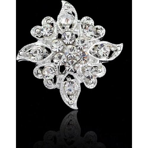 Fashion Mini Crystal Rhinestones Brooches Geometry Shape Pin For Women Dress Scarf Pins Jewelry Accessories Designs AB079