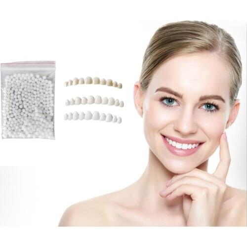 Soft Moldable Teeth Veneers with Fitting Beads Temporary False Fake Teeth