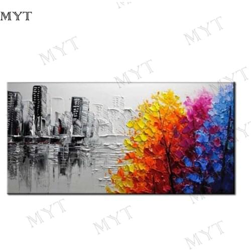 MYT Pop Hand-painted High Quality Modern China Painted Abstract Oil Painting on Canvas for Living Room Decor Paintings Reproduct