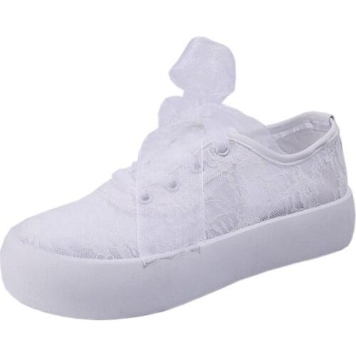 2021 Summer New Mesh Sneakers Refreshing Breathable Thick-soled Soft And Comfortable Round-toe Lace-up Non-slip Running Shoes