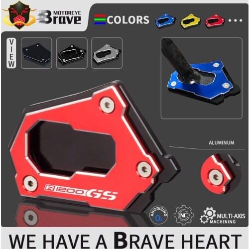 Motorcycle Kickstand For BMW R 1200 GS LC ADV 2014 - 2021 2020 R1200GS R1200 GSA CNC Motorcycle Side Stand Enlarge extension