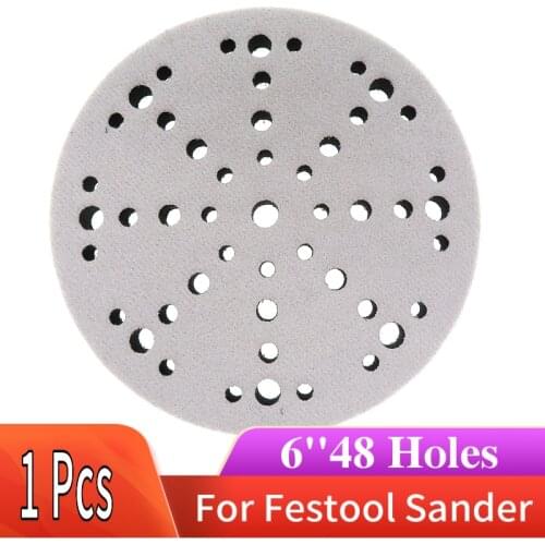 6 Inch 150mm 48 Holes Soft Interface Pad for Hook and Loop Sanding Disc Backing Pad Power Tools Accessories