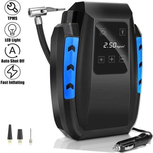 Portable Compressor Air Pump 12V Air Compressor New Tire Inflator Pump 150PSI 35L/Min Car Air Compressor Pump With LED