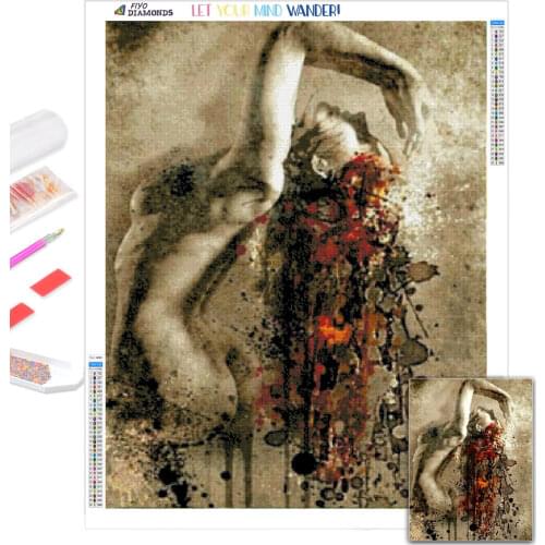 5D DIY Diamond Painting Abstract Woman Portrait Embroidery Decorative Paintings Cross Stitch Kits Handicraft Needlework Art