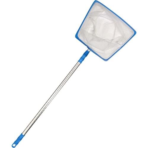 Detachable Pool Cleaning Net with Metal Telescopic Pole Lightweight Handy for Cleaning Outdoor Pools Leaf Small Debris WWO66