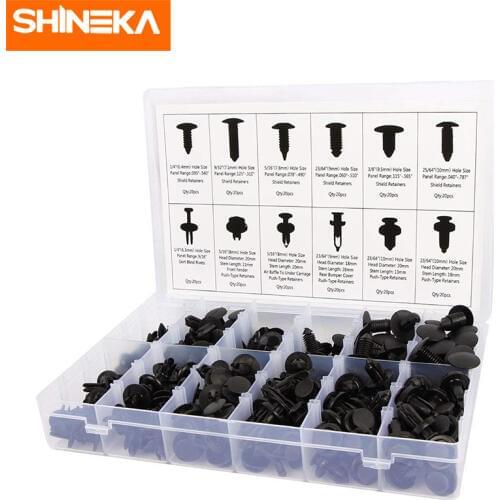 SHINEKA Nuts & Bolts For Jeep Auto Body Retainer Push Type Pin Rivet Fastener Kit Fender Bumper Door Panel Rivet For Jeep 2018