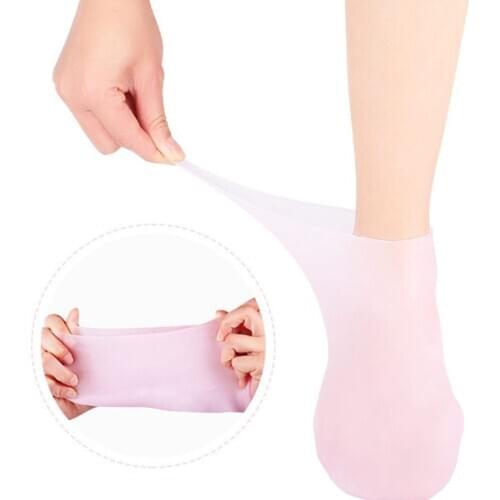 Silicone Gel Fissure Foot Care Protector Foot Protection Elastic Socks Anti-Slip Socks Sole Cover Heel Dry