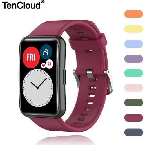 Replacement Band For Huawei Watch Fit Strap For Huawei Fit Protective Film Silicone Bracelet Cover Smart Watch Accessories Loop