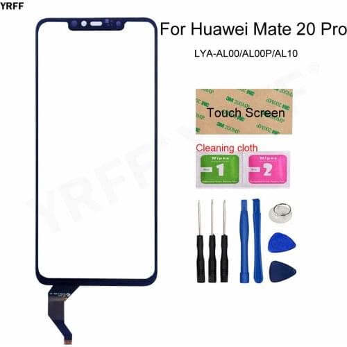 Mate20 Pro Glass Touch Sensor Panel For Huawei Mate 20 Pro LYA-AL00/AL00P/AL10 Touch Screen Digitizer Panel 6.39'' Repair Part