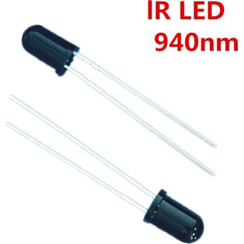 100pcs Infrared LED Diode 5mm 940nm Powerful-Laser-Infrared Lamp Infrared LED 940 nm Diodo IR Infrared LED Transmitter 5 mm