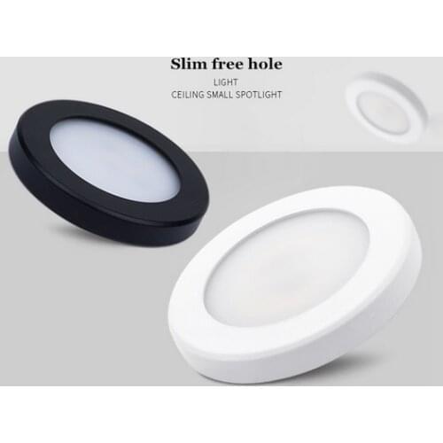 LED Downlight Mini Surface Mounted 220V 240V 3W Panel Spot Light Ultra thin Indoor Lighting Home Kitchen Cabinet Lamp