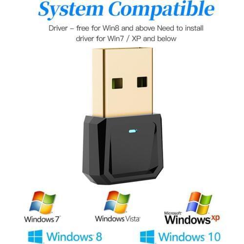 USB Bluetooth 5.0 Adapter Receiver Transfer Wireless Adapter for Laptop PC Mouse Keyboard Speaker