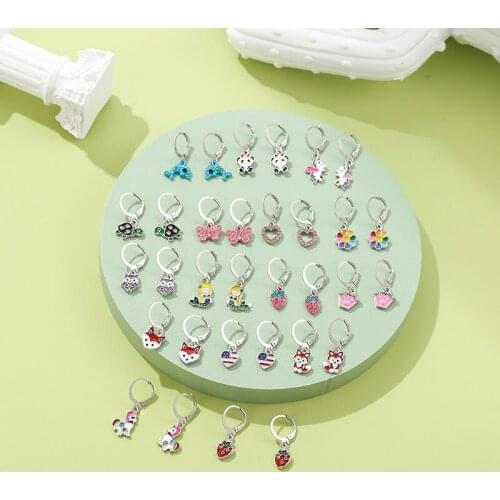 YADA Fashion Cartoon Fox&Owl Earrings Design Jewelry Crown Earring For Women Jewelry Crystal Strawberry Diy Earrings ER200191