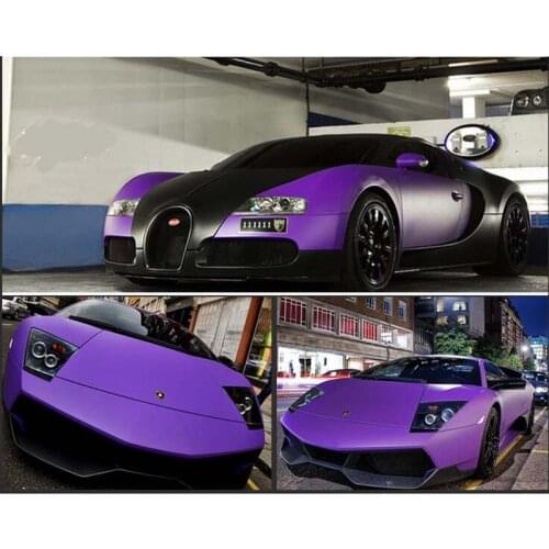 1.52Mx18M Matt Matte ICE Purple Car Whole Body Vinyl Wrap Roll PVC Decals Film Sticker Sheet Air Bubble Free Channel