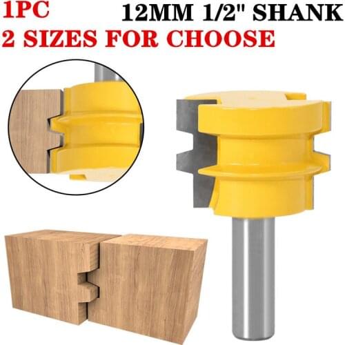 1Pc 12mm 12.7mm Shank Medium Reversible Glue Joint Wood Router Bit Tungsten Milling Cutter For Wood Woodworking Mill BIts