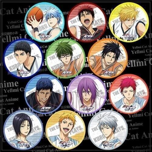 1pc badges 58mm Anie Brooch Kuroko no Basket Spilla Icons