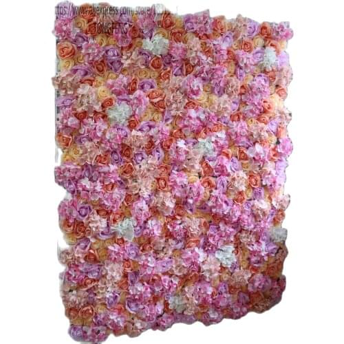 10pcs/lot Artificial silk Hydrangea Rose flower wall Wedding backdrop decoration flower stage Decoration Mixcolor