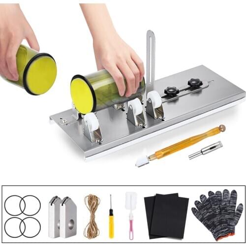 10 Pcs/Set DIY Glass Bottle Cutter Metal Glassbottle Cut Machine for Crafting Wine Bottles Household Cutting Tool