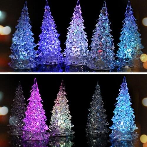 2pcs LED Battery lamp 7 Colour changing Night Light child Gift Desk Table Top Christmas Tree Decoration Festive Party Supply