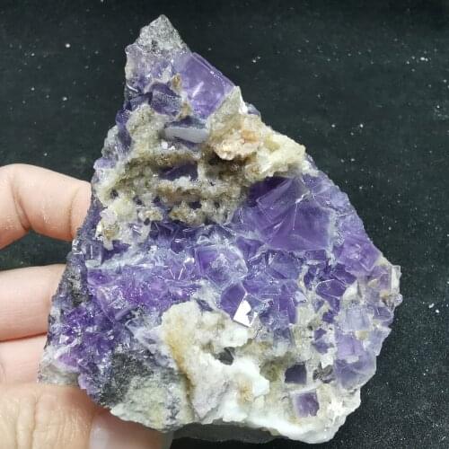 204gNatural rare mirage window purple fluorite cluster mineral specimen healing crystal quartz pristine gem