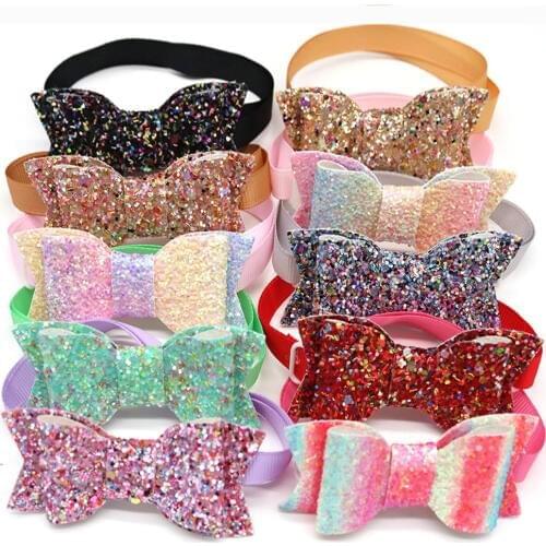 50X Christmas Pet Accessories Pet Dog Puppy Cat Bow Tie Adjustable Shining Bowknot Bowties Dog Grooming Products Pet Supplies
