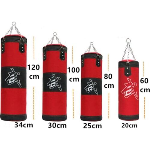 8pcs set Empty Boxing Punching Bag Hanging Kick Sandbag Boxing Training Fight Karate Sandbag with Wrist Guard Glove