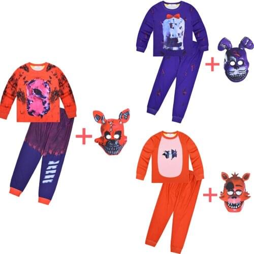 Anime Cosplay Halloween Outfits For Children Horror Boys Bear Funny Pajamas Party Mango Suits Long Pants Home Clothes