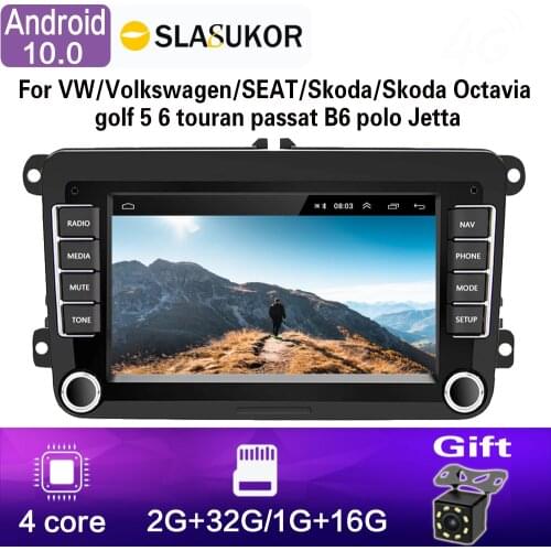 Android 10 Car Radio GPS Carplay Navigation BT For VW/Volkswagen/SEAT/Skoda/Skoda Octavia golf 5 6 touran passat B6 polo Jetta