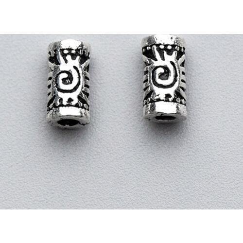 925 Sterling Silver Vintage Cylinder Spacer Beads Fashion Design Women Men Handmade Silver Tube Beads DIY Fine Jewelry Making